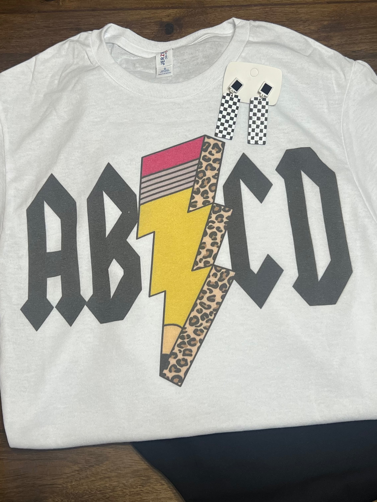 ABCD Lightning Bolt Pencil T Shirt
