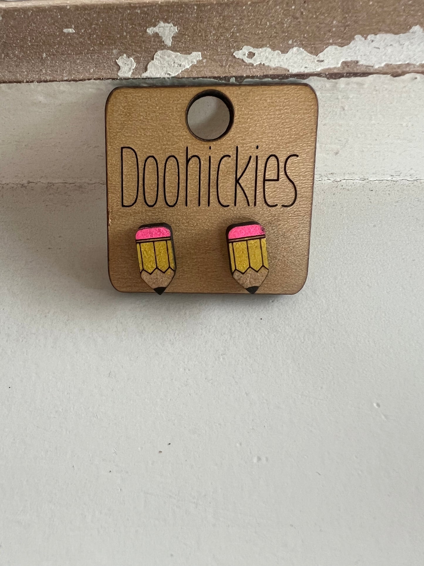 Pencil Stud Earrings