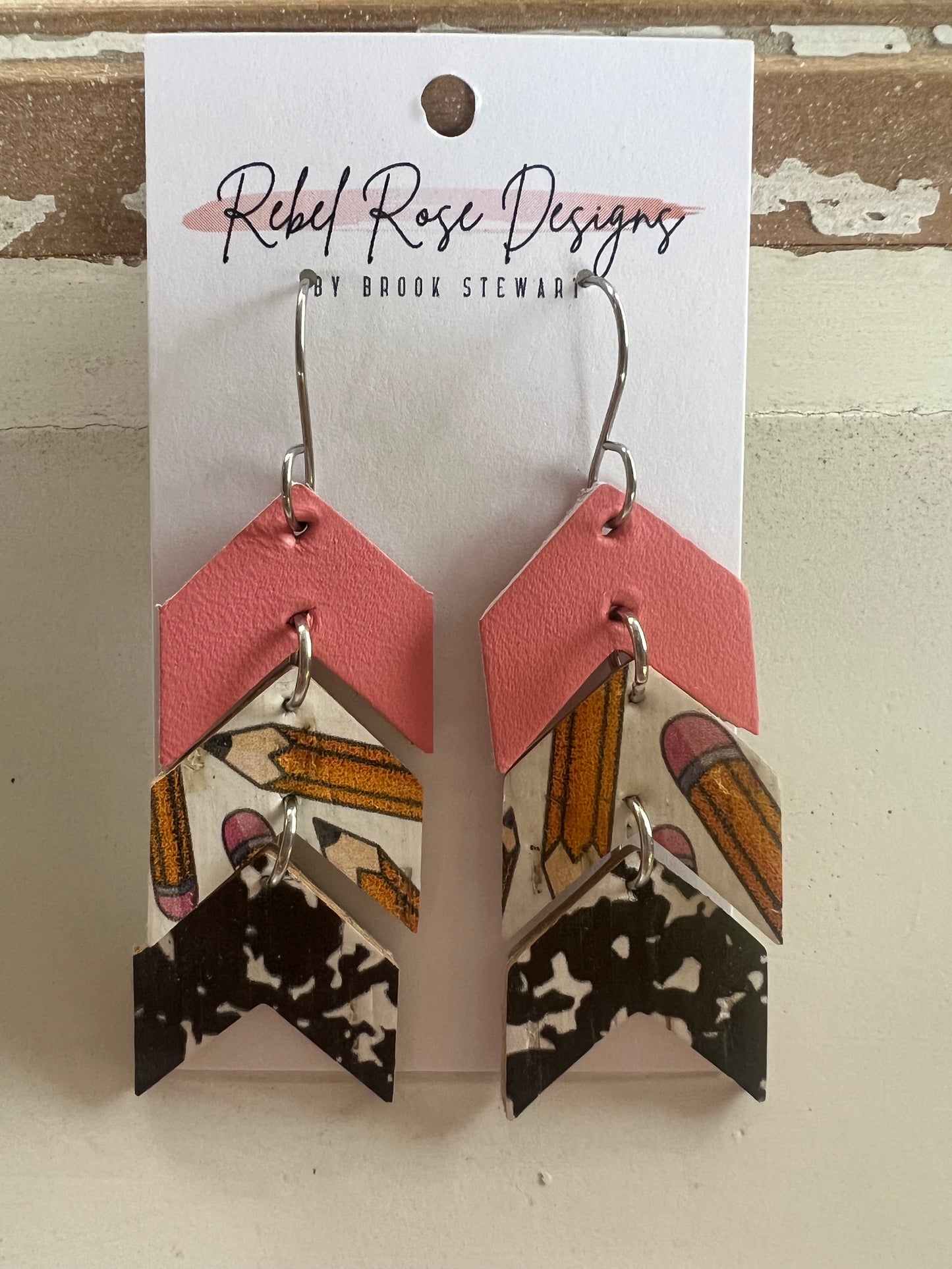 Chevron Pencil Earrings