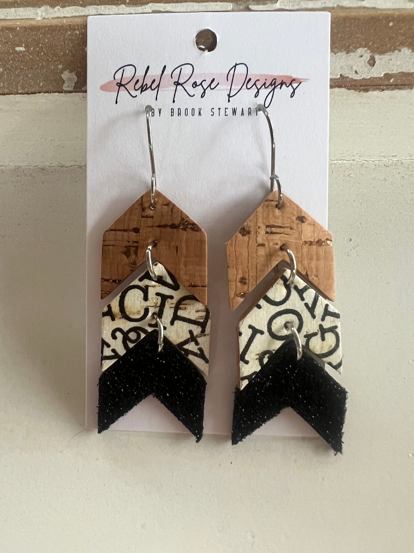 Chevron Alphabet Earrings