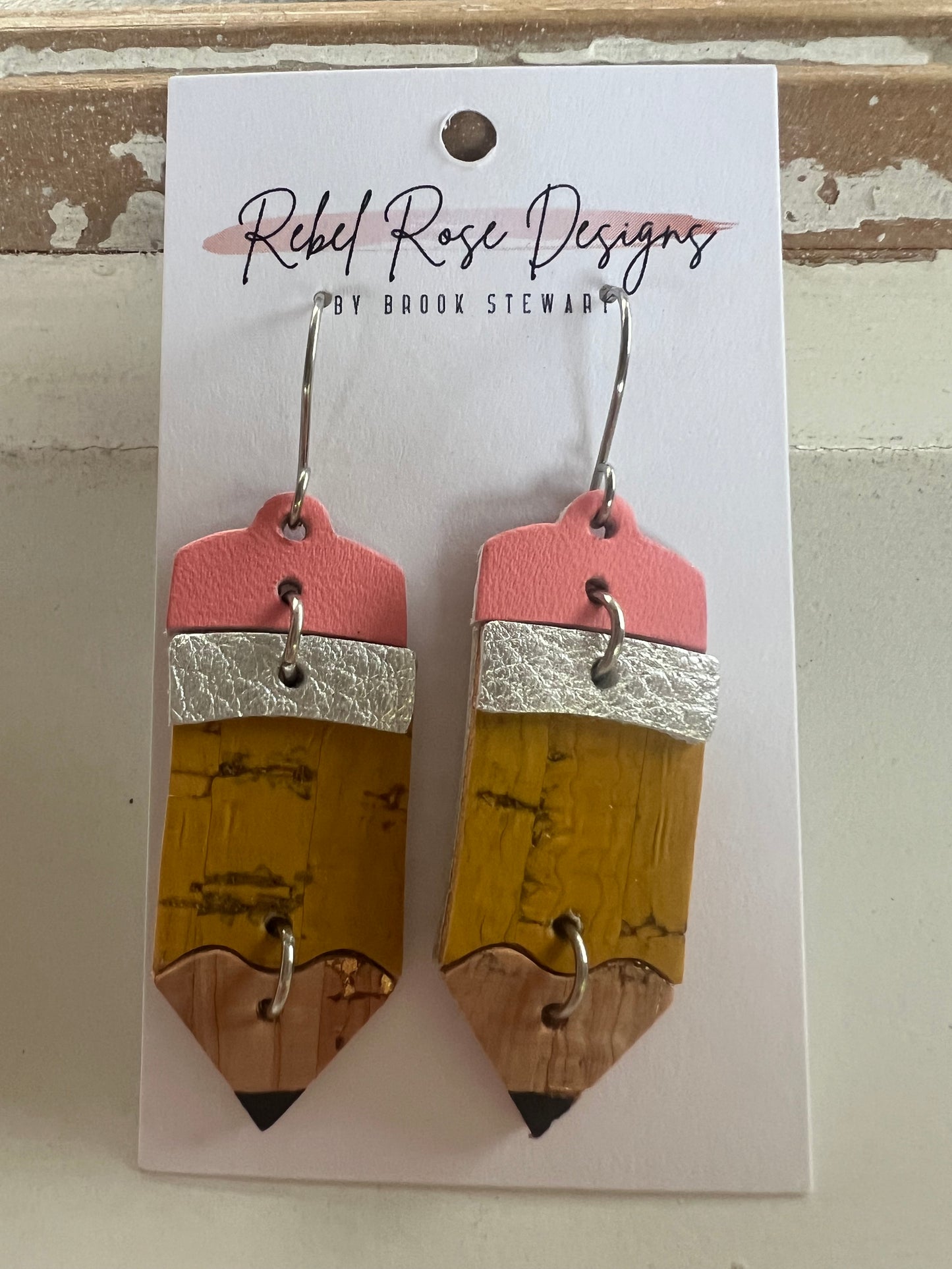 Pencil Dangle Earrings